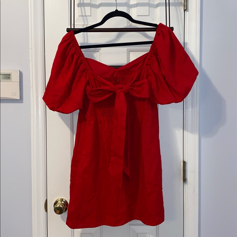 NWT Miami for Francesca’s dress, balloon sleeves, bow - Picture 4 of 10